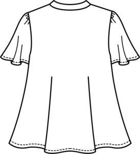 フリルtシャツの作り方 仕様書 レシピ 子供服の型紙 パターンならソーイングママ