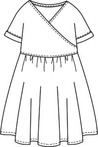 カシュクールワンピースの作り方 仕様書 レシピ 子供服の型紙 パターンならソーイングママ